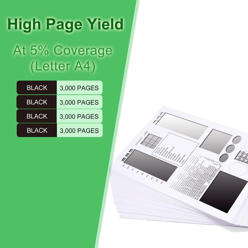 TN830XL Toner Cartridge, Black, 4 Pack Replacement for Brother TN830,