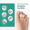 Welnove Hammer Toe Straightener - 16 Pack Broken Toe Wraps