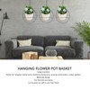 5pcs Hanging Planter Holder Rust Proof Decorative Metal Hanging Flower