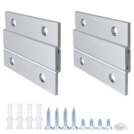 French Cleat Picture Hanger 2 Inches Aluminum Z Hanger Supports 30lbs - Interlocking Wall Mounting Bracket Hardware Kit for Hanging Mirrors, Picture, Shelf, Whiteboard, Art, Frames (2"-4Pairs)