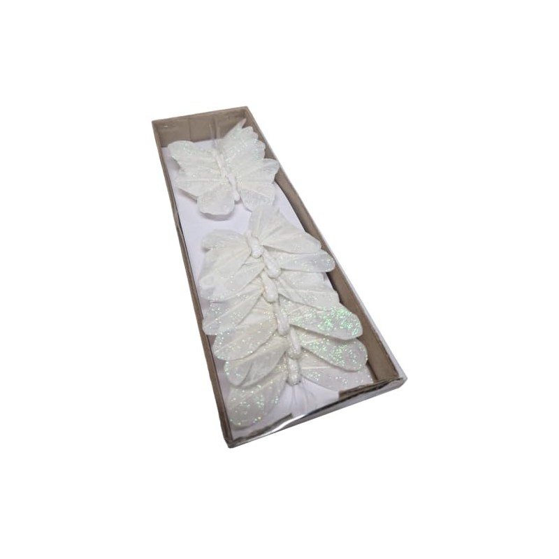 Floral Craft Feather Butterflies Pack of 12 - Butterfly on