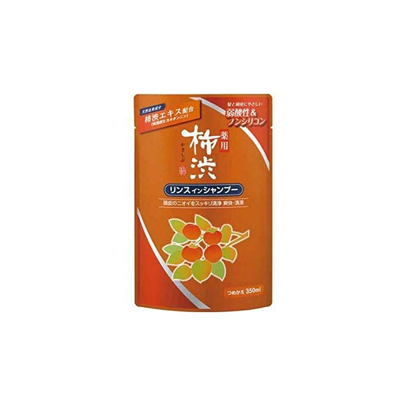 Kumano Oil & Fat Medicated Persimmon Rinse In Shampoo Refill,