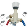 CR-MOESANCO Thermoplastic Shower Mixer Tap with 3 Stainless Steel Clamps