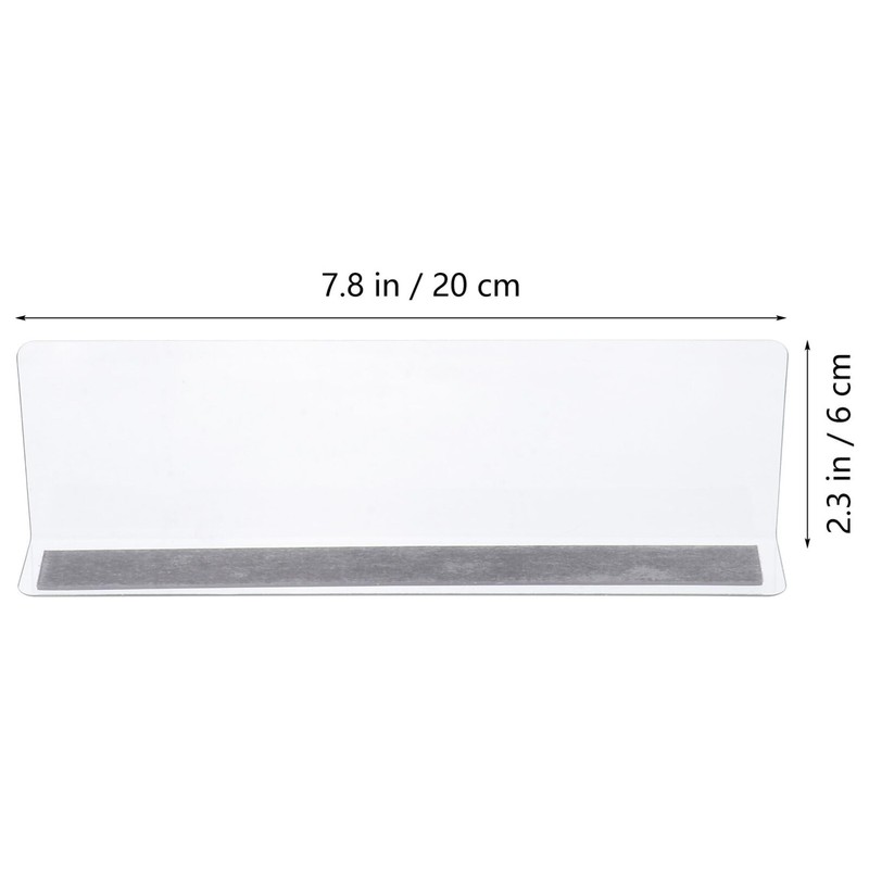 Plastic Shelf Divider- 2. 3 H x 7. 8 L