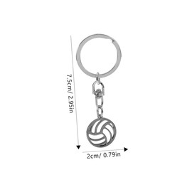 Beavorty 2pcs Stylish Volleyball Keychain Set Stainless Steel Hollow Pendant for Backpacks and Handbags Cute Volleyball Accessories for Sports Lovers