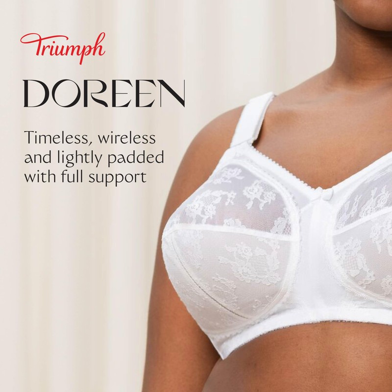 Triumph Women's Doreen X Non-wired bra, White, 36D