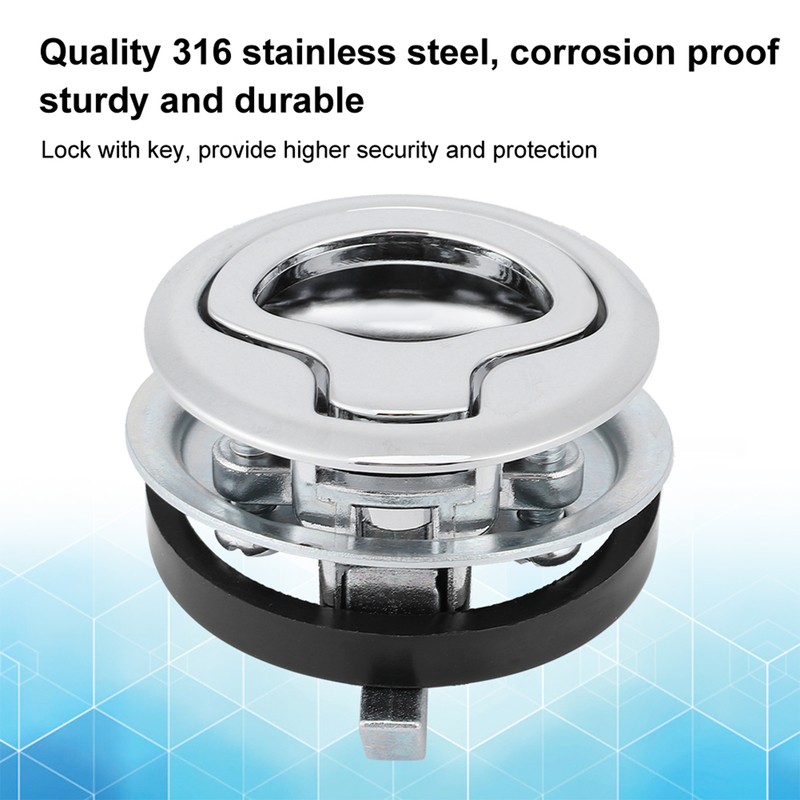 316 Stainless Steel Flush Pull Locker Hatch Latch Lift Handle