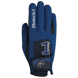 Roeckl Sports Gloves Model Mansfield, Unisex Riding Gloves, Navy, 8