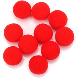 10 Pcs Red Magic Sponge Balls, Sponge Balls Soft Tool, Lightweight Mini Magic Street Classical Comedy Trick Props (2.5cm)