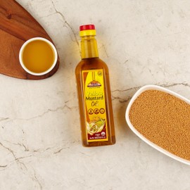 Rani Yellow Mustard Oil (Kachi Ghani) 16.9 Ounce (500ml) NON-GMO | Gluten Free | Kosher | Vegan | 100% Natural |