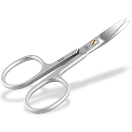 Nail Scissors Curved with One-Sided Micro Teeth Stainless Steel Rustproof Manicure Pedicure Scissors for Precise Shortening of Fingernails and Toenails 9 cm