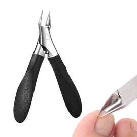 Nail Scissors for Deep Ingrown Toenails Made of Stainless Steel, Cuticle Scissors, Cuticle Remover, Professional, Precision Nail Scissors for Toenails and Fingernails, Black