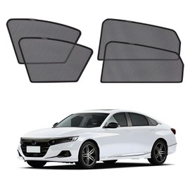 XCBYT Car Window Shades for 2018-2025 Accord Sun Shade for Car Baby Side Window with Breathable Mesh Blocking 99% UV Glare and Privacy Protection Safe Driving for Napping Camping Dressing (4 PCS)