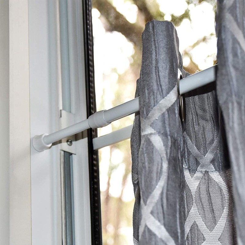 LaMure 6 Pcs Adjustable Extendable Spring Tension Rods Cupboard Multifunctional