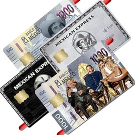 TKyum Card Stickers,Skin Amlo Mexican Peso for Credit Debit Key Card 4Pcs Covering Personalizing Bank Card |Removeable , No Bubble, Slim, Waterproof Card Cover