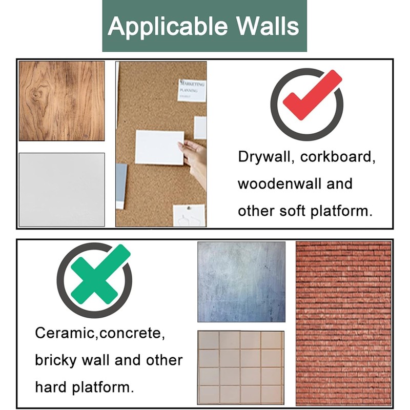 Tapestry Wall Hanging Kit - 30 PCS Double Headed Thumb