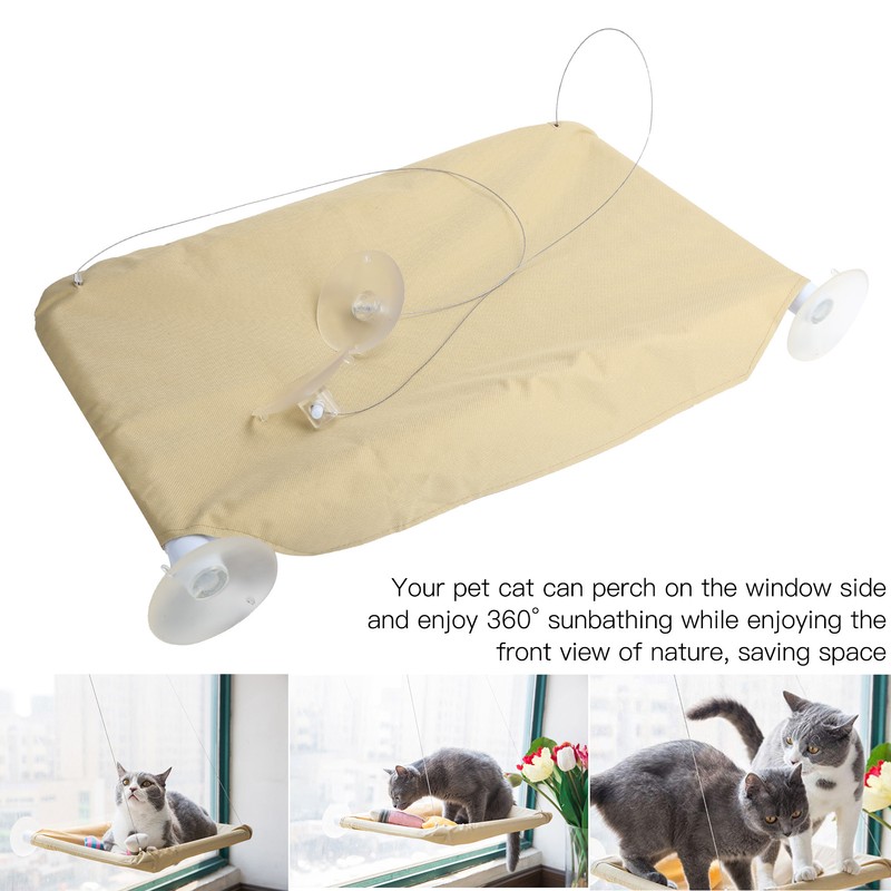 Cat Hammock Window Mounted Hommock with Suction Cups Pet Hanging