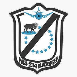 Vmf-214 Emblem Bumper Sticker Window Vinyl Decal 5"