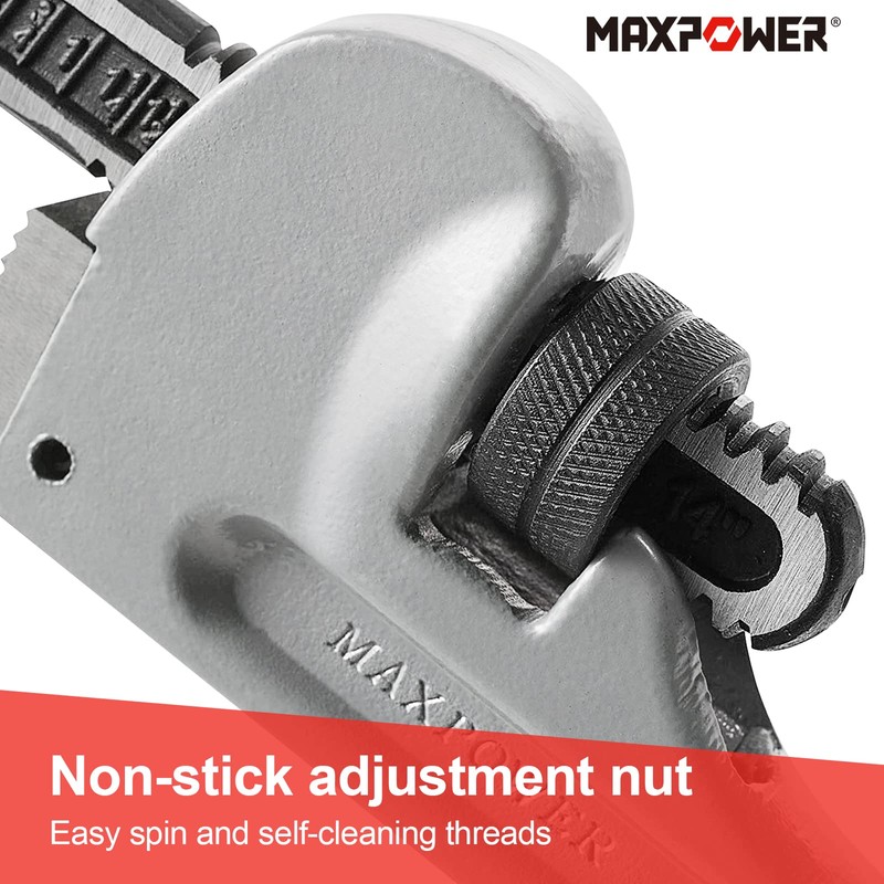MAXPOWER 18-inch Pipe Wrench, Heavy Duty Aluminum Plumbing Wrench