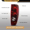 CNNELL Rear Tail Light Assembly Rear Lights Compatible with Chevy