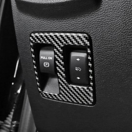 BETTERHUMZ Brake Clutch Pedal Pad Cover Compatible with Ford F150 Raptor 2015-2020 Carbon Fiber Car Pedal Frame Sticker for Safe Driving Interior Accessories (Black)