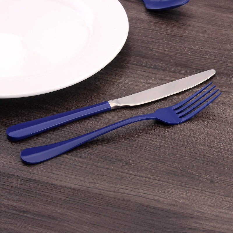 Blue Silverware Set, Bysta 20-Piece Stainless Steel Flatware Set, Kitchen