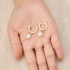 Philip Jones Gold Plated Pearl Drop Hoop Earrings