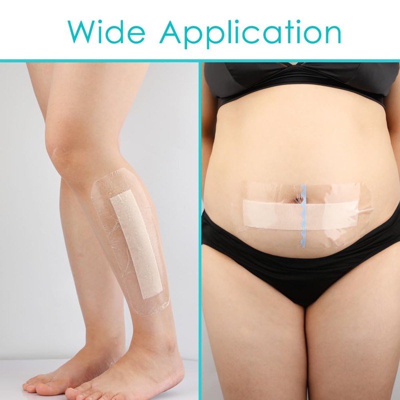 Waterproof Knee Replacement Surgery Silicone Bandage | 4x10 Inch Shower
