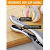 Vecuni Garlic Press, 2 in 1 Professional Garlic Press Slicer
