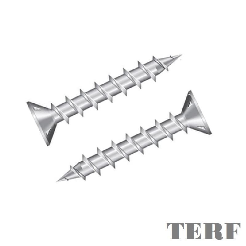 TERF® PVC Window Screw 4.3mm X 20mm Philip Drive Flat