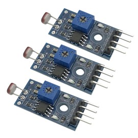 VKLSVAN 3PCS Photosensitive Sensor Module Digital Light Intensity Detection Light Sensor Photosensitive diode Photoresistor Module 4pins DC 3.3-5V LM393 Comparator