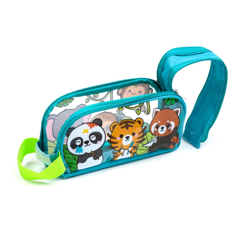 Puckator Adoramals Wild Clear Window Pencil Case - School Equipment