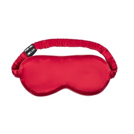 Pure SOL. Silk Sleep Mask - 100% Mulberry Silk Eye Mask - Eye Mask for Sleeping & Blindfold for Power nap During Travel (Ruby)