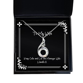 Game On Novelties Keep Calm and Let The Manager Wife Handle It. Wife Rising Phoenix Necklace, Cool Wife, Jewelry for Wife
