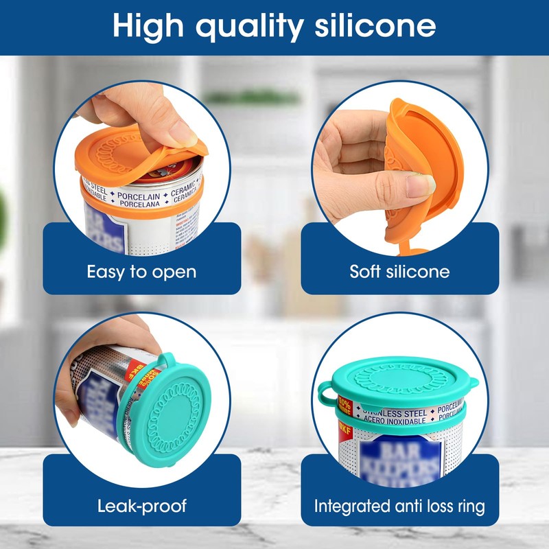 2Pack Silicone Powder Cleanser Lids for Bar Keepers Friend,Comet,Ajax Powder