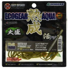 Ecogear Aged Aqua, Active Asiatic Straight, 3.2 inches (Large Sheng), J17 Olive Gold