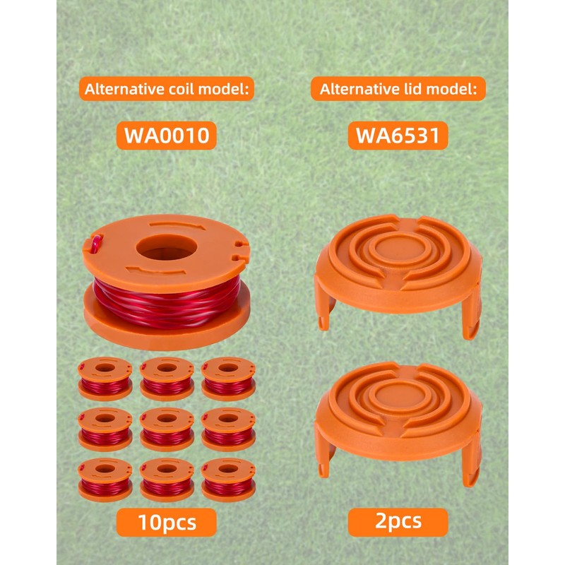10 Pieces Grass Trimmer Thread for All 20 V Worx