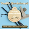 Happy Wax Vanilla Sandalwood Car Charms 4-Pack - Scent Notes: