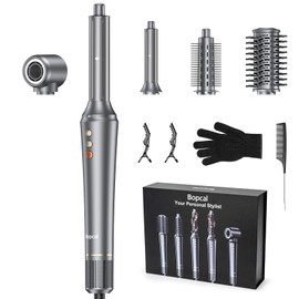 5 in 1 Air Wrap Hair Styler for Women - High-Speed Frizz-Free Hair Dryer Brush, Ion Fast Drying Auto Wrap Cruler, No Heat Damage Frizz Free Air Styler Wrap - Curl, Volumize, Straighten, Gift Idea