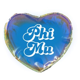 Phi Mu Heart Shaped Makeup Bag