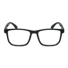 Calabria R861 Reading Glasses +2.50 Black Men Women Designer Trendy Modern Eyeglasses Fashion Readers Semi Hard Zipper Case