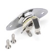 Chrome 1/4inches (6.35mm) Guitar Bass Oval Jack Plate Socket Pickup