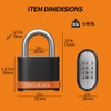 WULALACK 4 Digit Heavy Duty Combination Lock, Weatherproof Combo Padlock