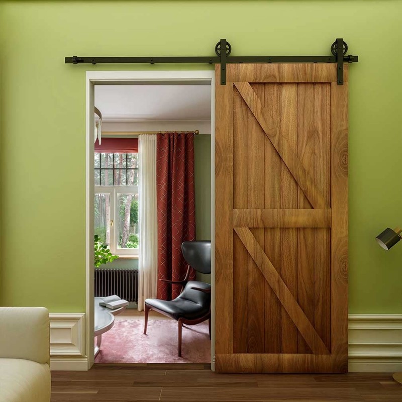 CCJH 4-20FT Sliding Barn Door Hardware Kit Closet Cabinet Track