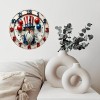 10-Inch Custom Wooden Clock for a Carpenter with Tool Silhouettessheet