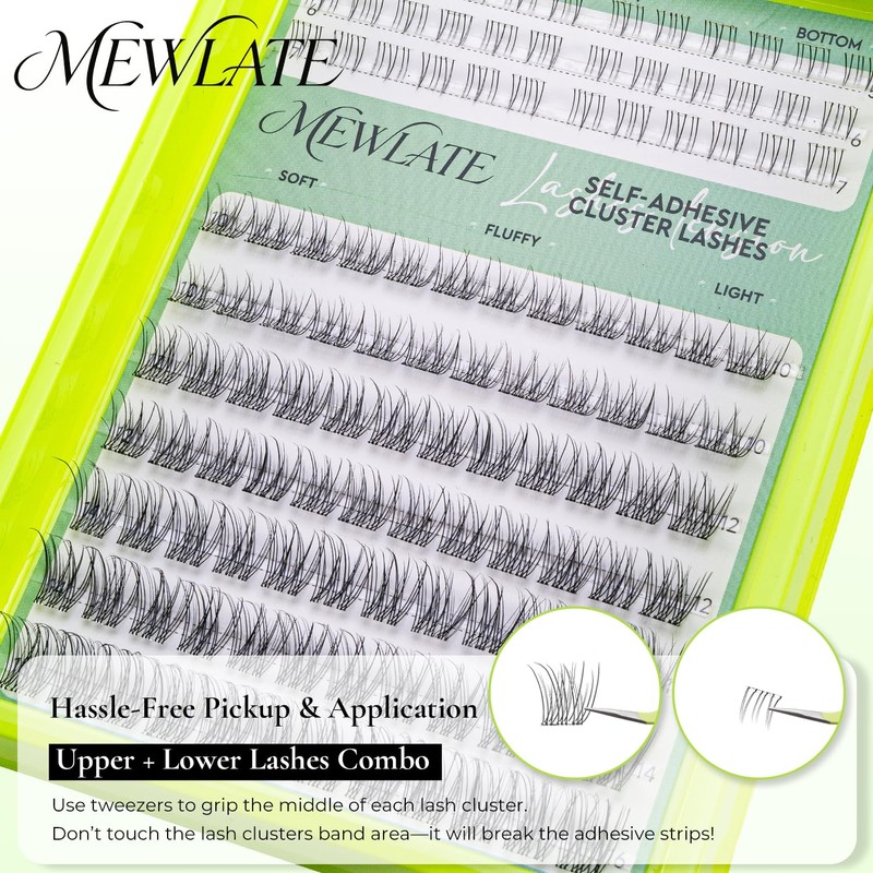 Self Adhesive Eyelashes, Press on No Glue Pre Glue D