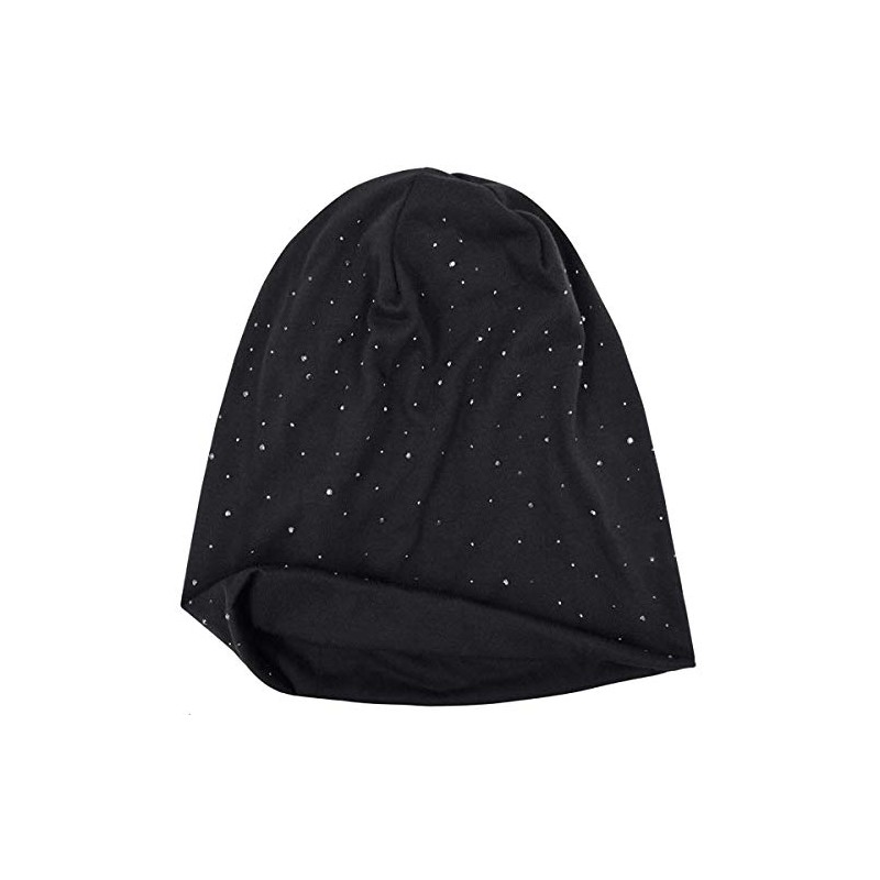 Hatstar Women’s Beanie Hat with Elegant Appliqué Rhinestone Studs, Girls’