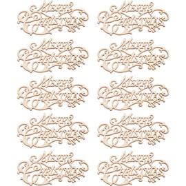 PRETYZOOM 20pcs Merry Christmas Wooden Slices Christmas Wood Letter Cutouts Blank Christmas Tree Hanging Ornament Christmas Wooden Sign Ornament Pendant