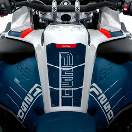 Tank Pad 3D Compatible with Motorcycle R 1250 GS Adventure Trophy from 2022 to 2023 (Dark Blue)