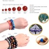 GEM-inside Natural 14mm Black Agate Beads Carved Golden Phoenix Unisex
